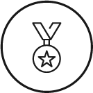 medalla de icono
